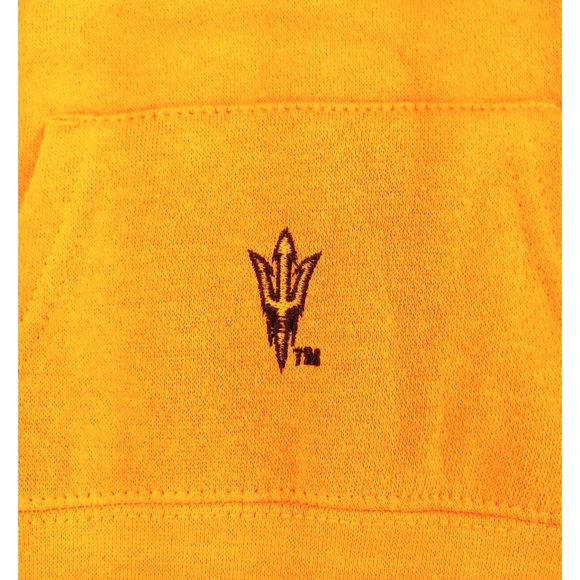 Arizona State Sun Devils 12M Hoodie Sweatshirt Embroidered New NCAA Gold Maroon - Picture 5 of 7